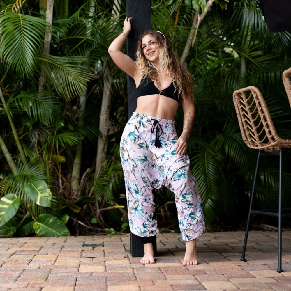Floral Harem Pants Tropical Print